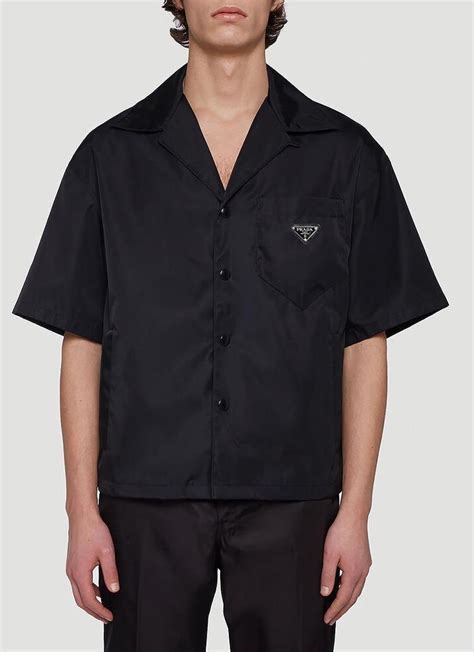 black prada shirt|prada shirt black cettire.